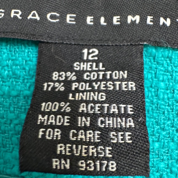 22” ptp Green  Button-Up Short Sleeve Jacket - Picture 10 of 14